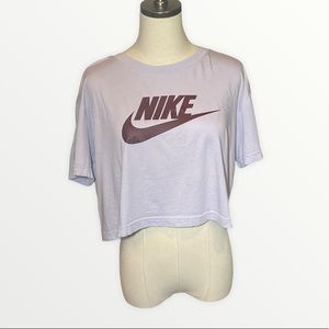 Nike Cropped Tee T-Shirt Cropped Ladies Center Swoosh Athletic Athleisure M